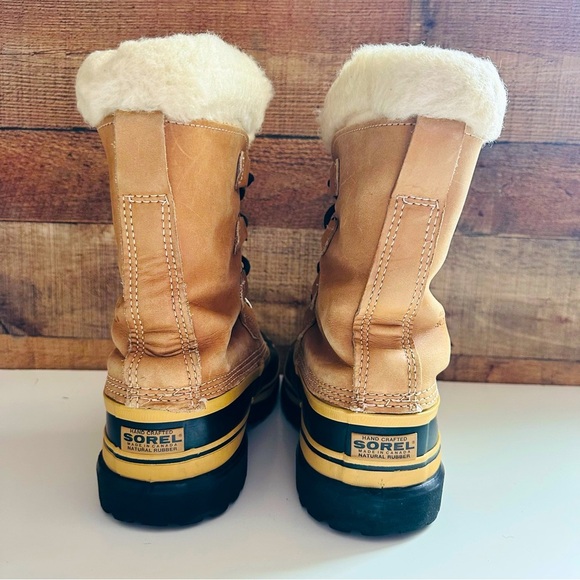 Sorel Caribou Waterproof Winter Boots - Tan and Black - Picture 4 of 9